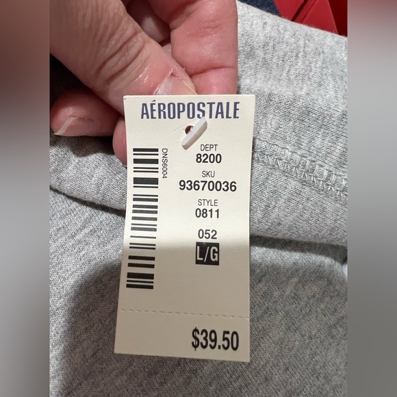 NEW NWT Heather gray grey Aeropostale jogger sweats Sz L large - Picture 4 of 8